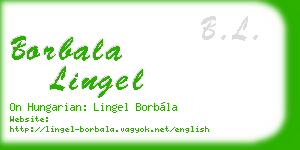 borbala lingel business card